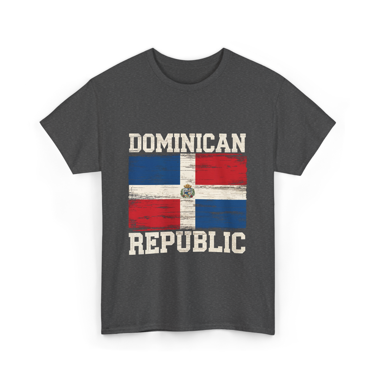 Dominican Republic Flag Patriotism T-Shirt - Dark Heather