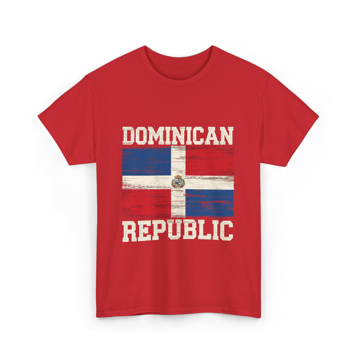 Dominican Republic Flag Patriotism T-Shirt - Red