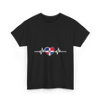 Dominican Republic Heartbeat Dominican Roots T-Shirt - Black