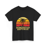 Dominican Republic Vintage Sunset T-Shirt - Black