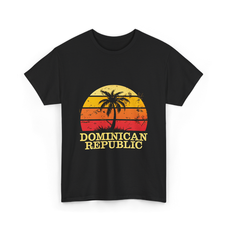 Dominican Republic Vintage Sunset T-Shirt - Black