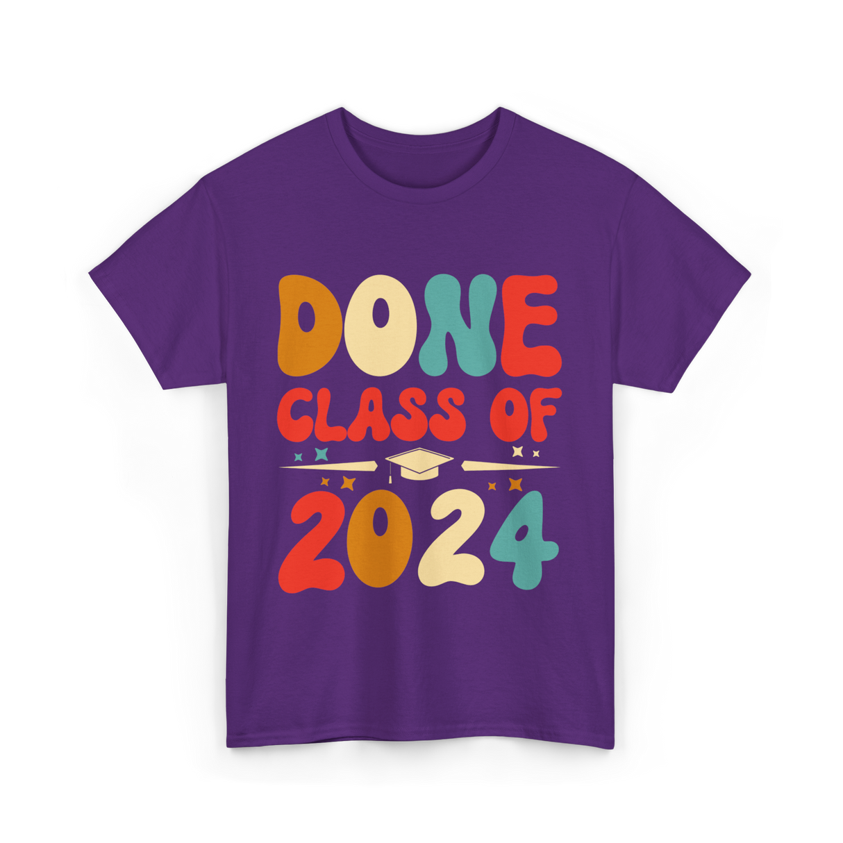 Done Class Of 2024 Graduation T-Shirt - Purple