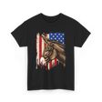 Donkey American Flag Patriotic T-Shirt - Black