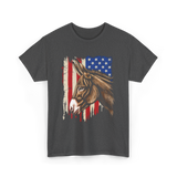 Donkey American Flag Patriotic T-Shirt - Dark Heather