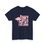 Don't Make Me Flamingo Animal T-Shirt - Navy