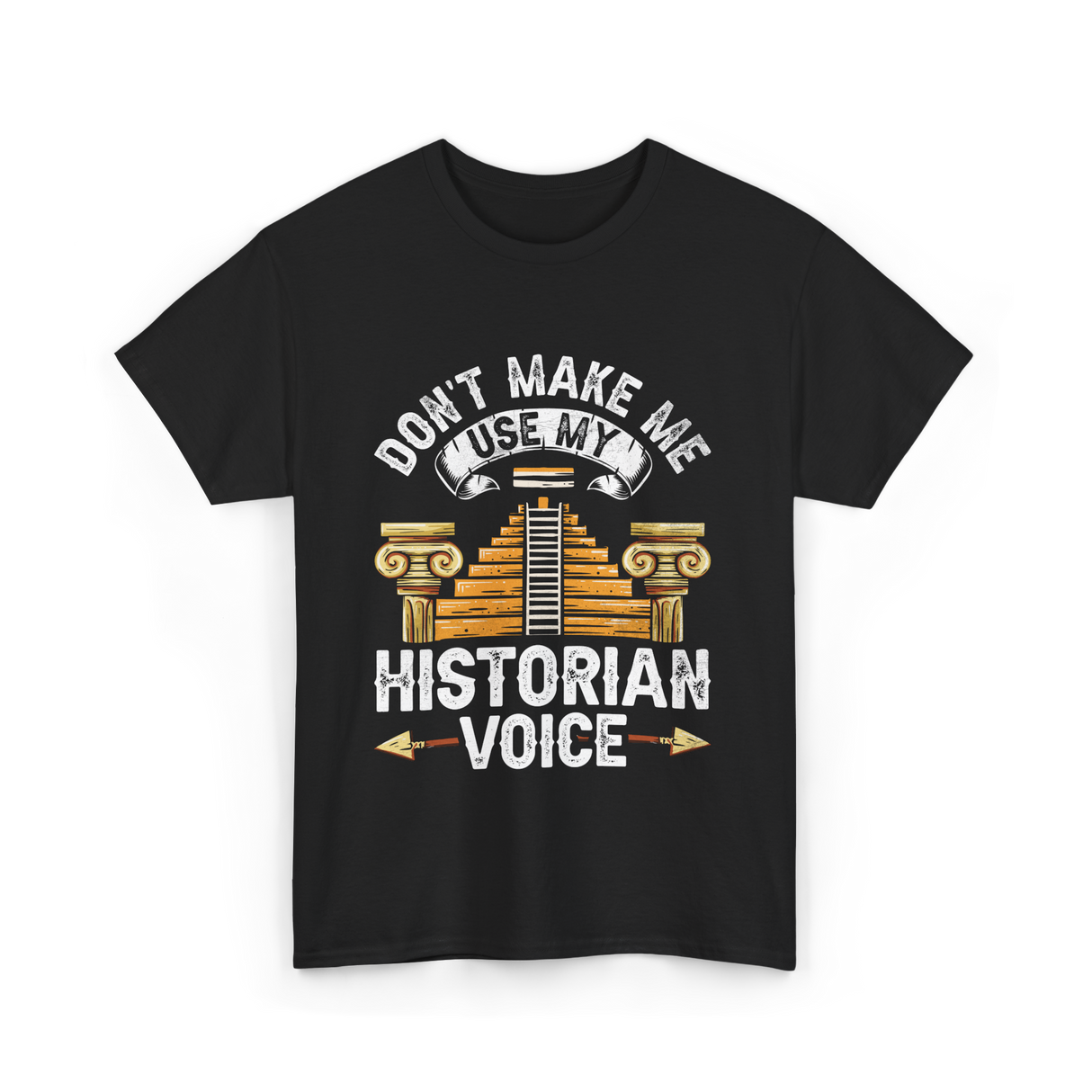 Don't Make Me Historian Voice History T-Shirt - Black