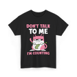 Don't Talk I'm Counting Knitting T-Shirt - Black