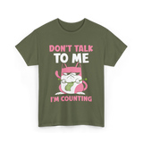 Don't Talk I'm Counting Knitting T-Shirt - Military Green