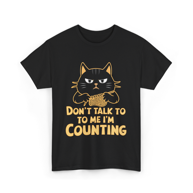 Don't Talk To Me Counting Knitting T-Shirt - Black