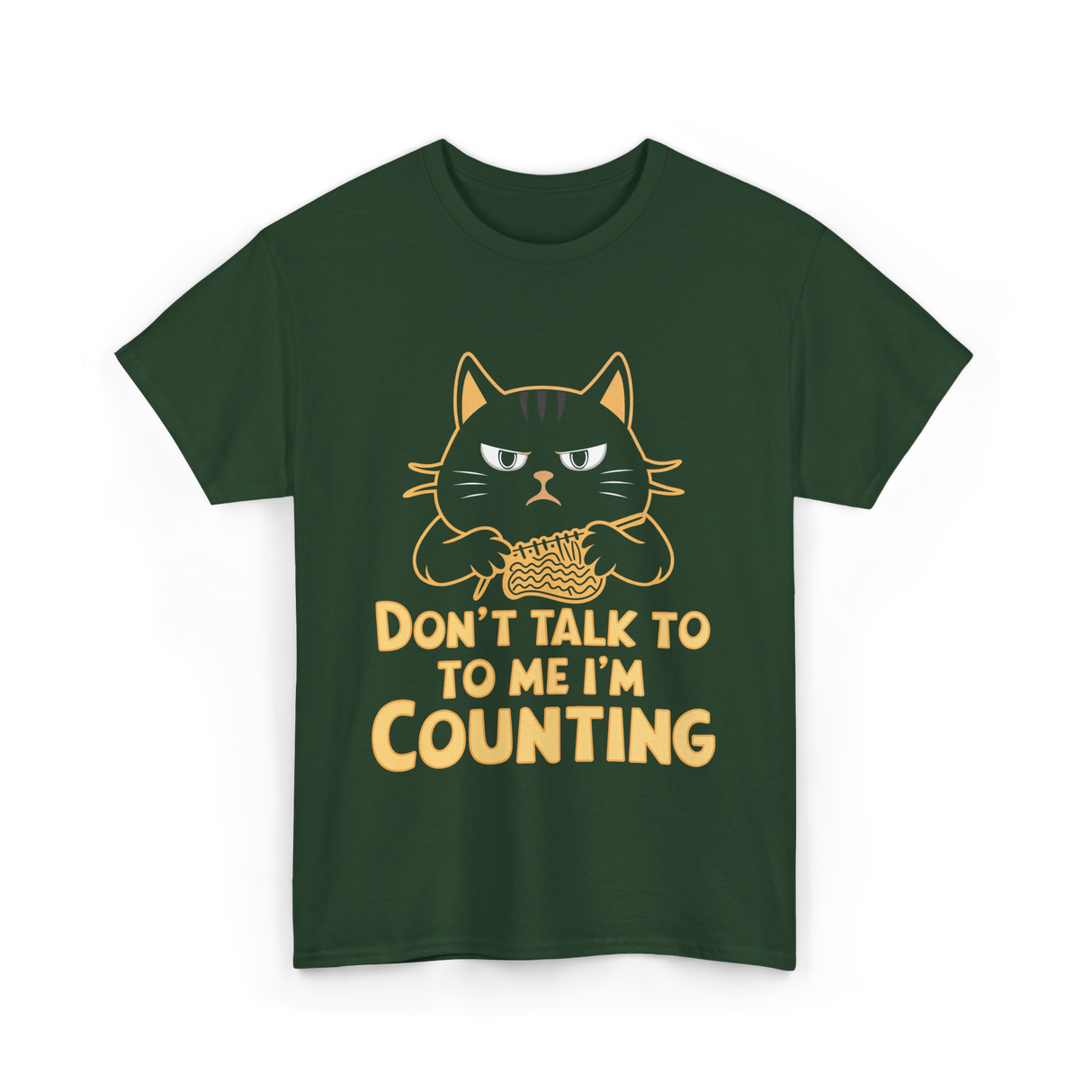 Don't Talk To Me Counting Knitting T-Shirt - Forest Green