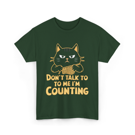 Don't Talk To Me Counting Knitting T-Shirt - Forest Green