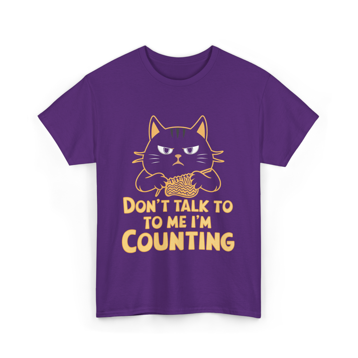 Don't Talk To Me Counting Knitting T-Shirt - Purple