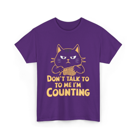 Don't Talk To Me Counting Knitting T-Shirt - Purple