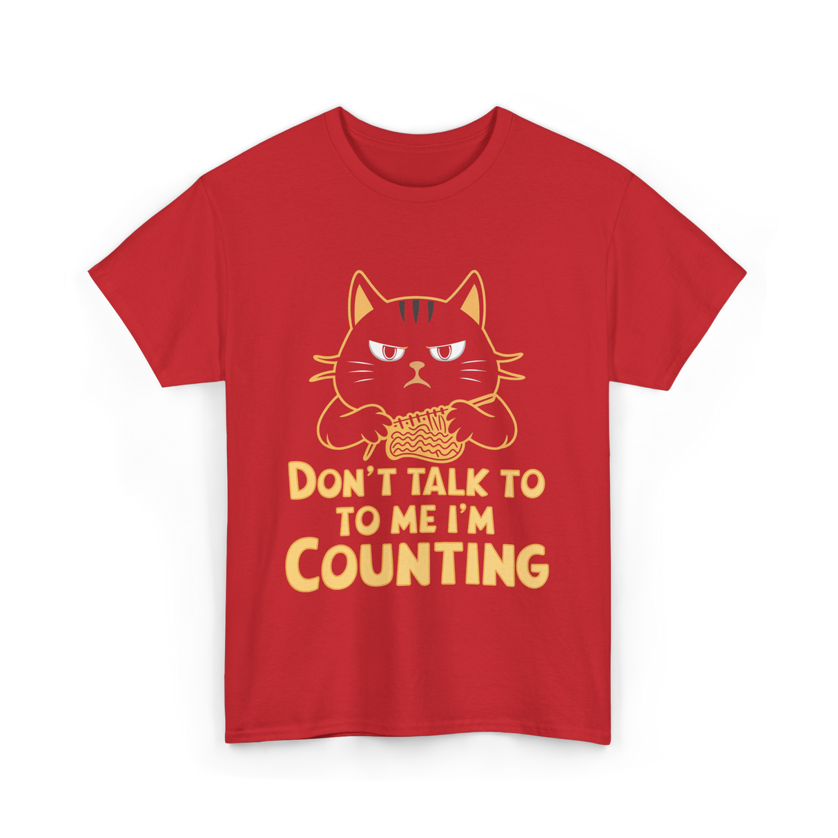 Don't Talk To Me Counting Knitting T-Shirt - Red