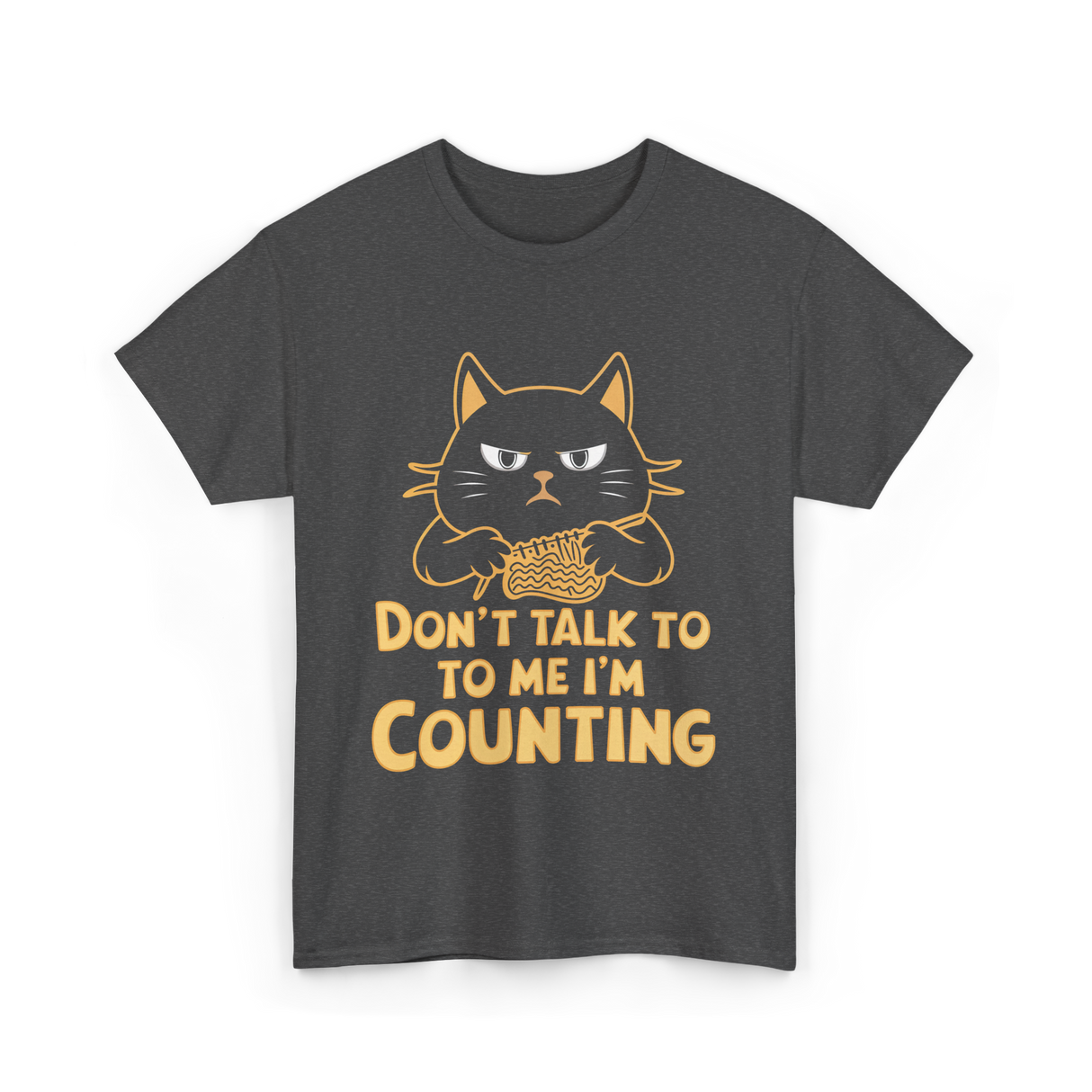 Don't Talk To Me Counting Knitting T-Shirt - Dark Heather