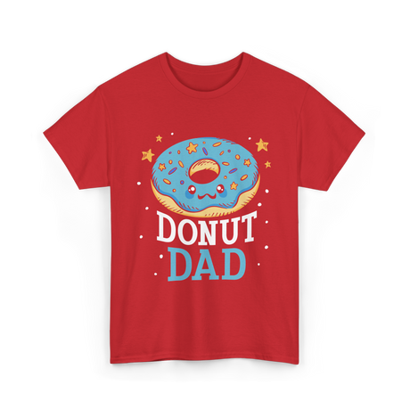 Donut Dad Donuts Father T-Shirt - Red