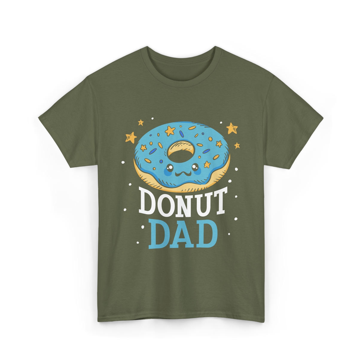 Donut Dad Donuts Father T-Shirt - Military Green