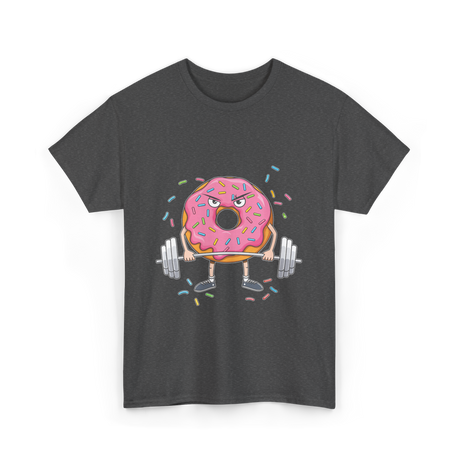 Donut Lifting Weight Fitness T-Shirt - Dark Heather