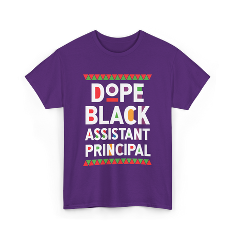 Dope Black Assistant Principal Education T-Shirt - Purple