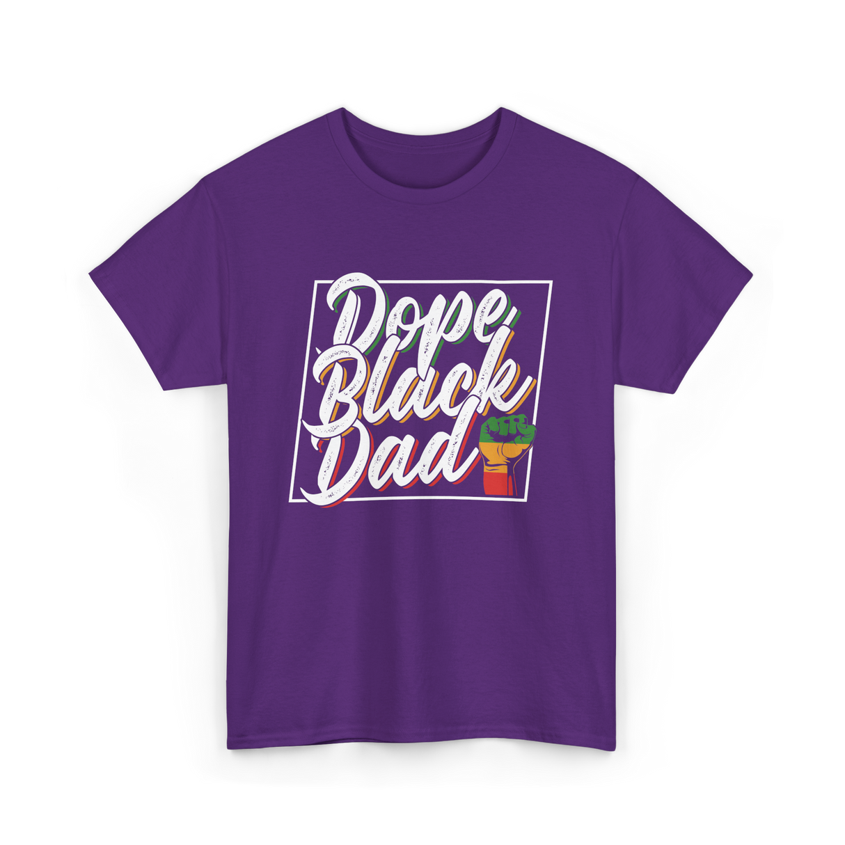 Dope Black Dad African Pride T-Shirt - Purple