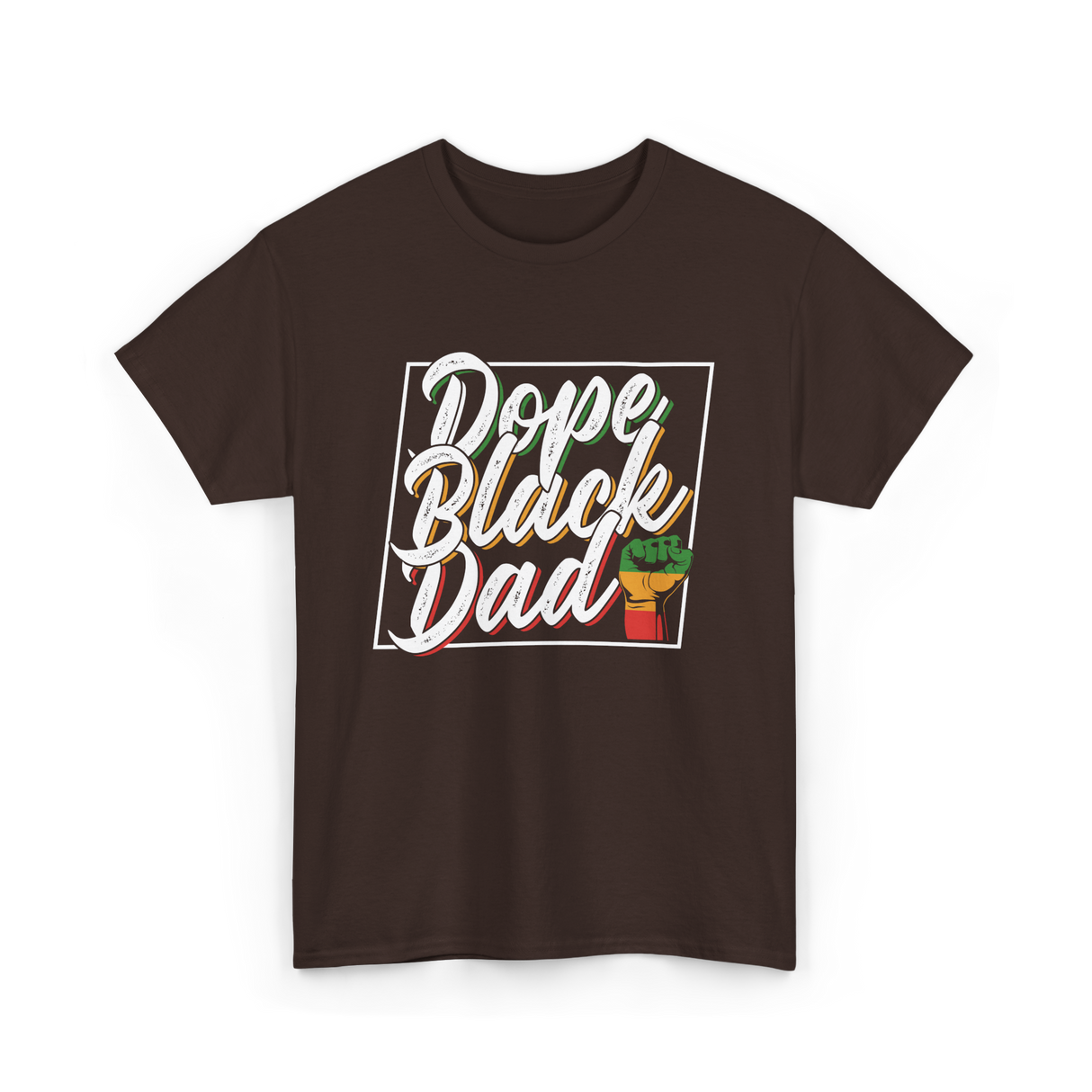 Dope Black Dad African Pride T-Shirt - Dark Chocolate