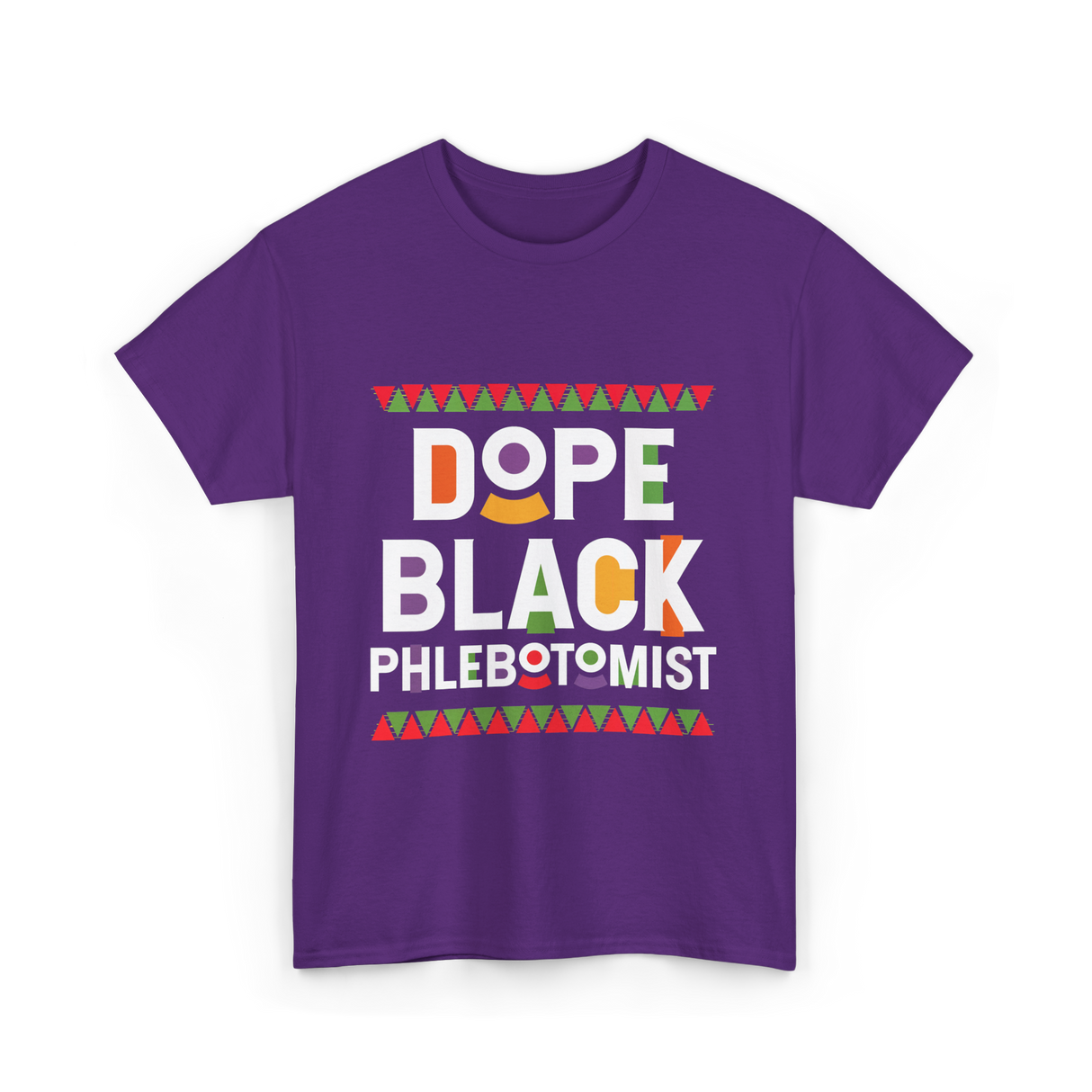 Dope Black Phlebotomist Black T-Shirt - Purple