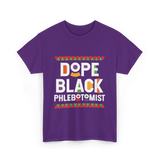 Dope Black Phlebotomist Black T-Shirt - Purple