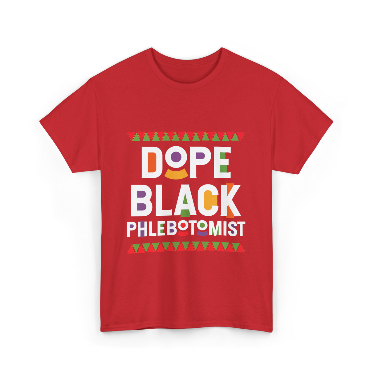 Dope Black Phlebotomist Black T-Shirt - Red