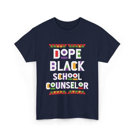 Dope Black School Counselor T-Shirt - Navy