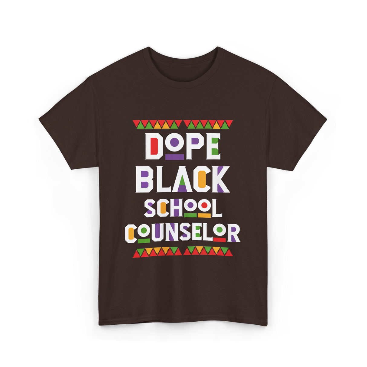 Dope Black School Counselor T-Shirt - Dark Chocolate