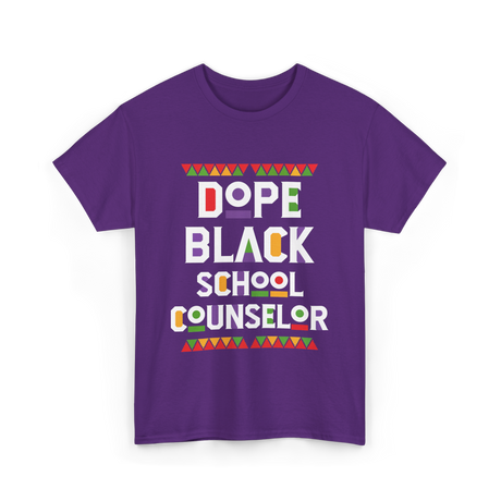 Dope Black School Counselor T-Shirt - Purple