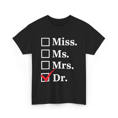 Dr Checkbox Doctor Female T-Shirt - Black