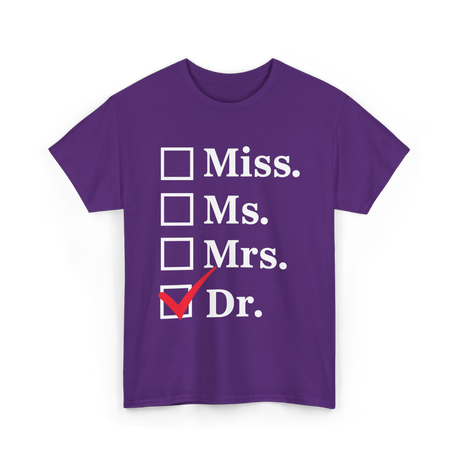 Dr Checkbox Doctor Female T-Shirt - Purple