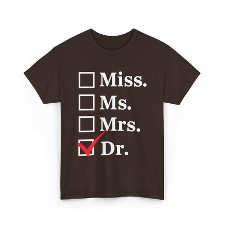 Dr Checkbox Doctor Female T-Shirt - Dark Chocolate