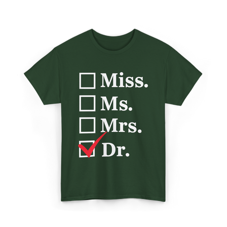 Dr Checkbox Doctor Female T-Shirt - Forest Green