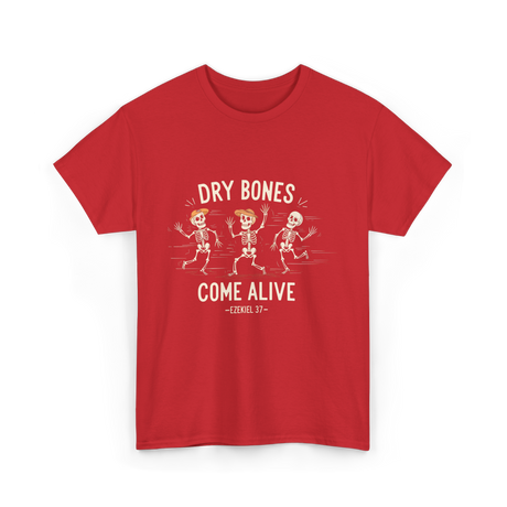 Dry Bones Come Alive Skeleton T-Shirt - Red