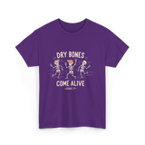 Dry Bones Come Alive Skeleton T-Shirt - Purple