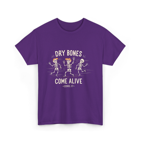 Dry Bones Come Alive Skeleton T-Shirt - Purple