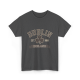 Dublin Ireland Clover Leaf T-Shirt - Dark Heather