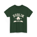 Dublin Ireland Est 988 Clover T-Shirt - Forest Green