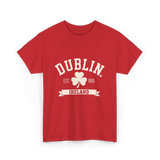 Dublin Ireland Est 988 Clover T-Shirt - Red