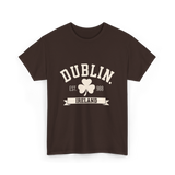 Dublin Ireland Est 988 Clover T-Shirt - Dark Chocolate