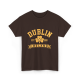 Dublin Ireland Est 988 Clover T-Shirt - Dark Chocolate