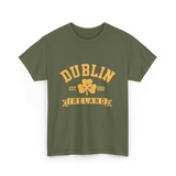 Dublin Ireland Est 988 Clover T-Shirt - Military Green