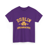 Dublin Ireland Est 988 Clover T-Shirt - Purple