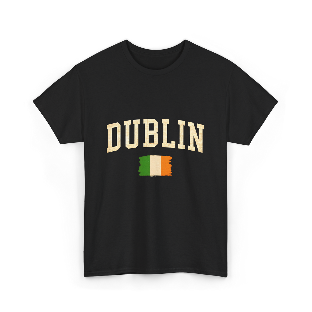 Dublin Ireland Irish Flag T-Shirt - Black