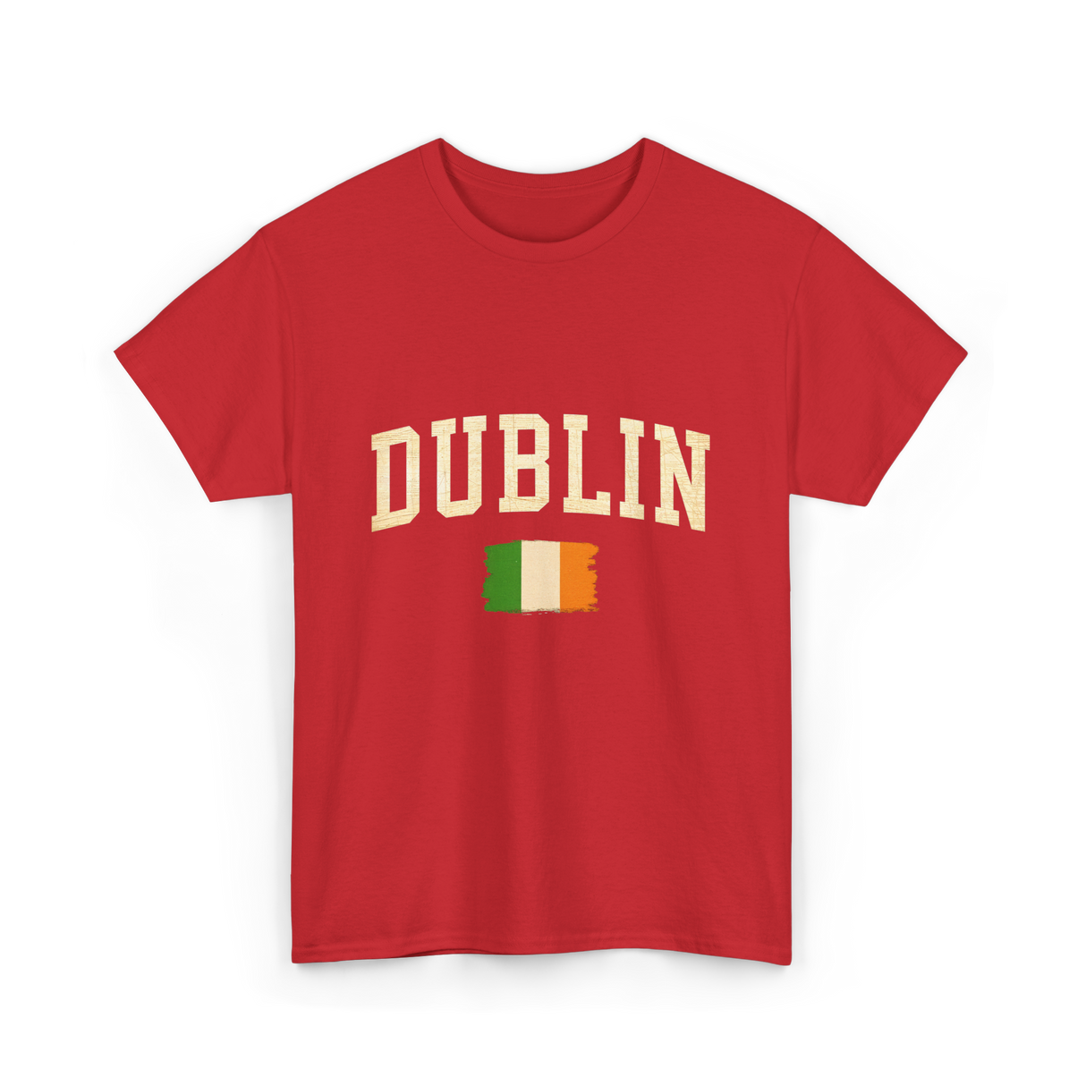 Dublin Ireland Irish Flag T-Shirt - Red