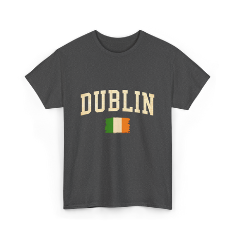 Dublin Ireland Irish Flag T-Shirt - Dark Heather