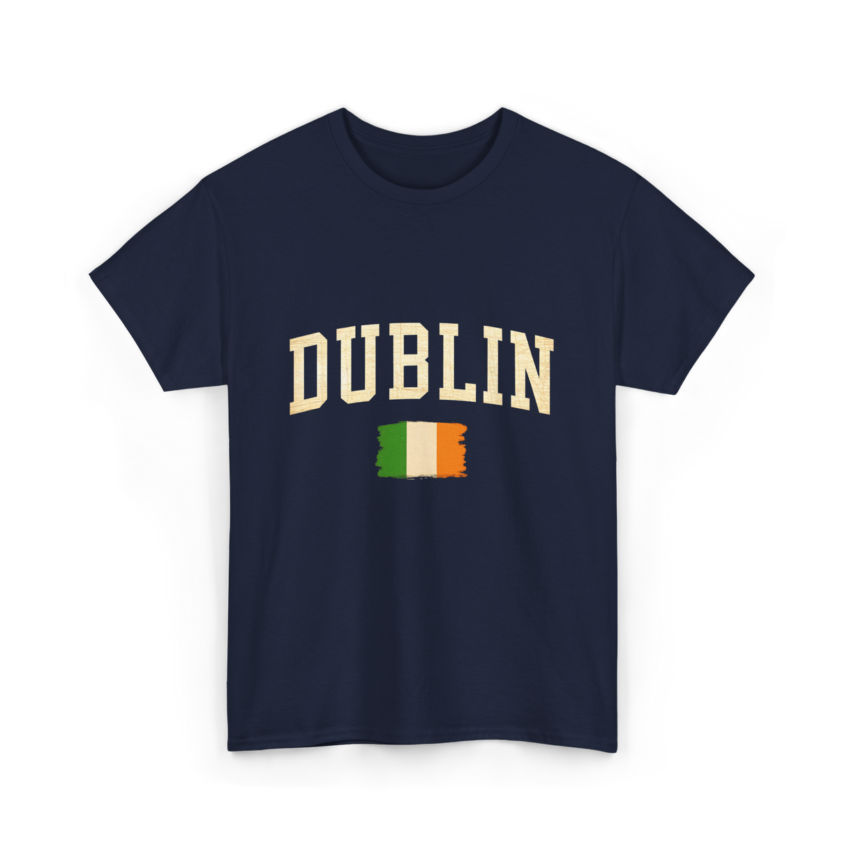 Dublin Ireland Irish Flag T-Shirt - Navy