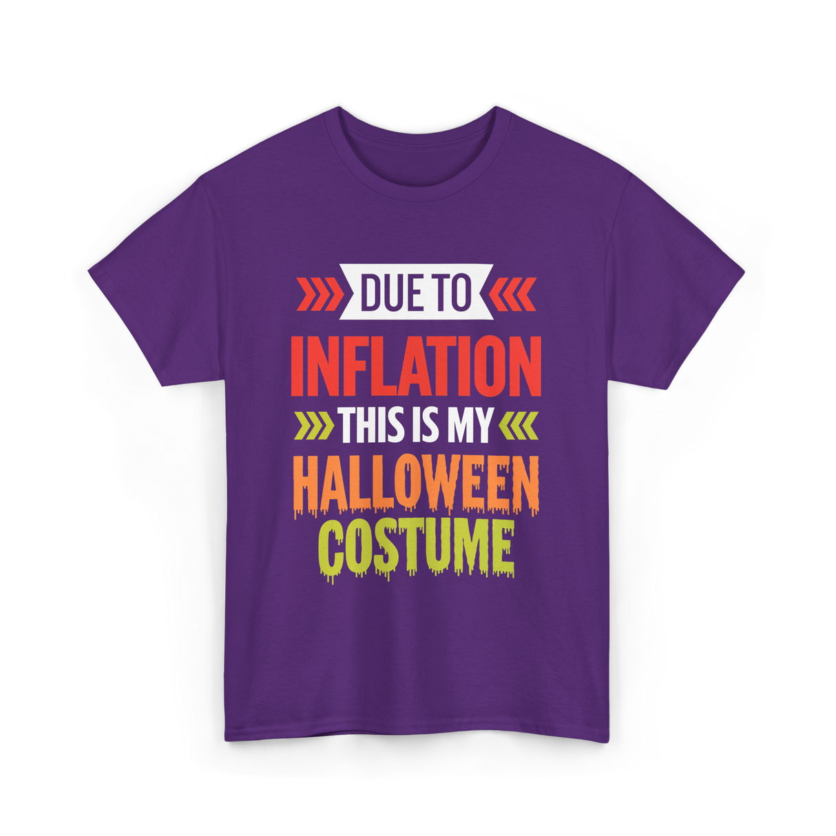 Due to Inflation Halloween Costume T-Shirt - Purple